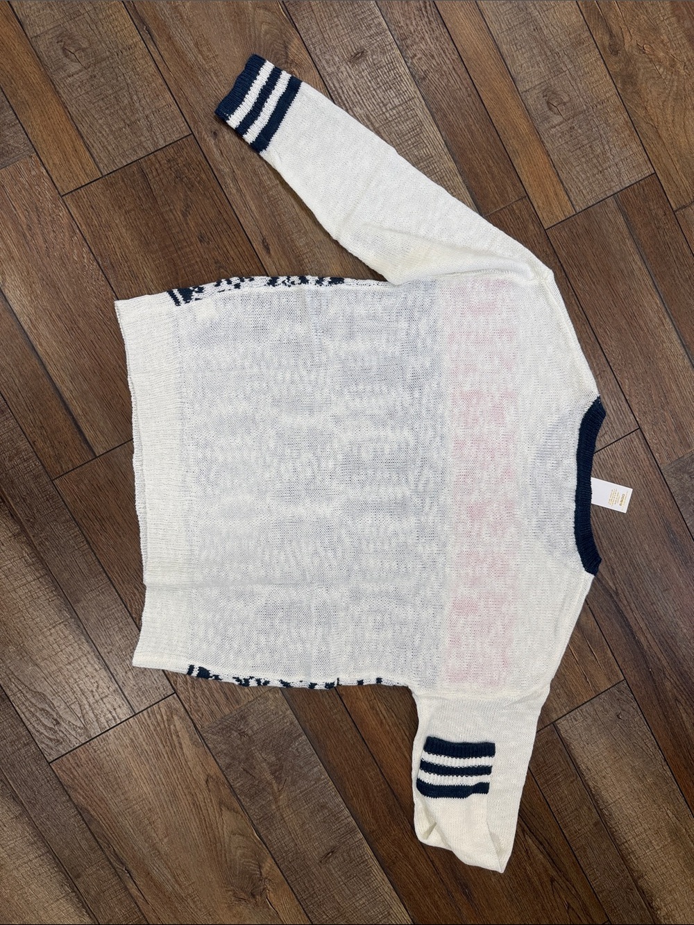 Simply Southern Weekend Crewneck Sweater in White with Pink Lettering - Picture 2 of 2